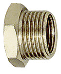 Reducing nipple short, G 1 o., G 3/4 i., nickel-plated brass