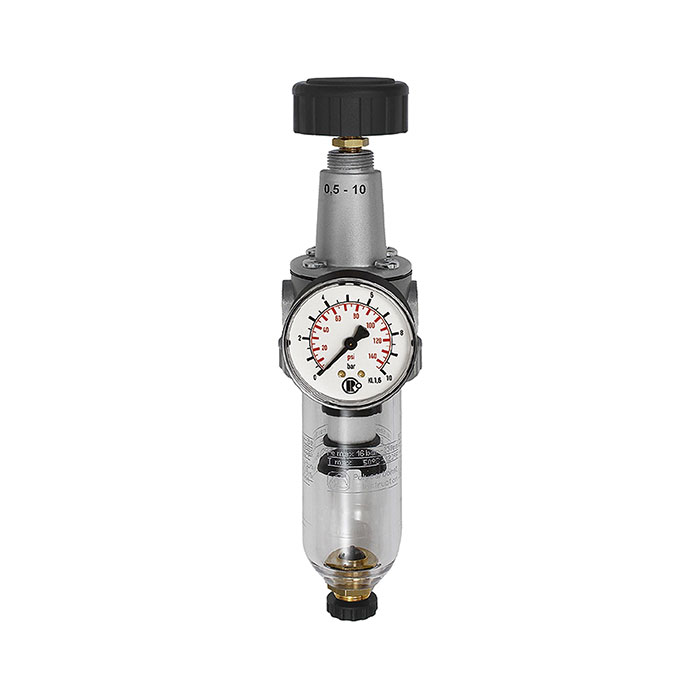 Filter regulator »Standard«, PC container, 5 µm, Size 3, G 1/2