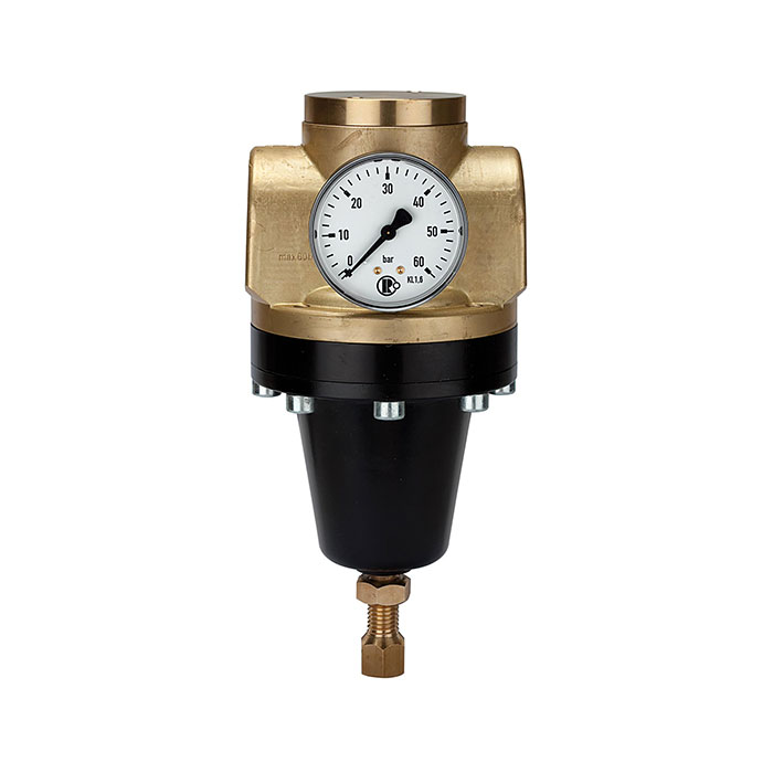 High pressure regulator 60 bar, G 1, Control range 0.5 - 12 bar