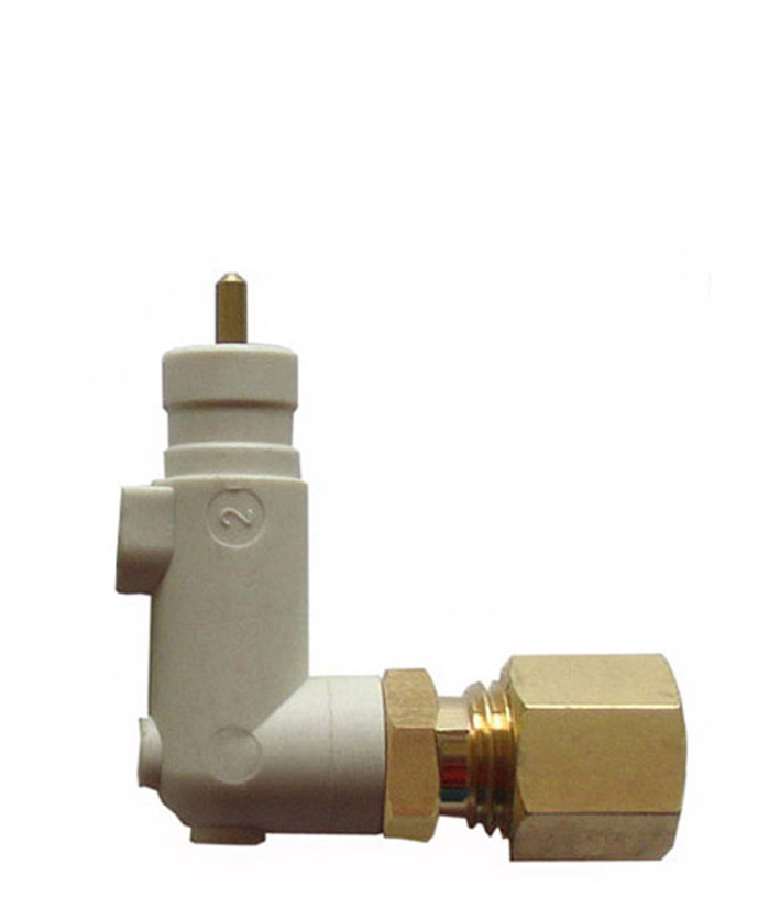 Condor Delayed unloader valve (90°) AEV 4-Wi with screw connection for 1/4" plastic or copper discharge tube