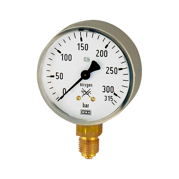 Welding technology pressure gauge, acetylene, G 1/4, 0 - 2.5 bar