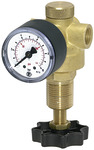 Pressure regulator for water, pressure gauge, G 1/4, 0.5 - 6 bar