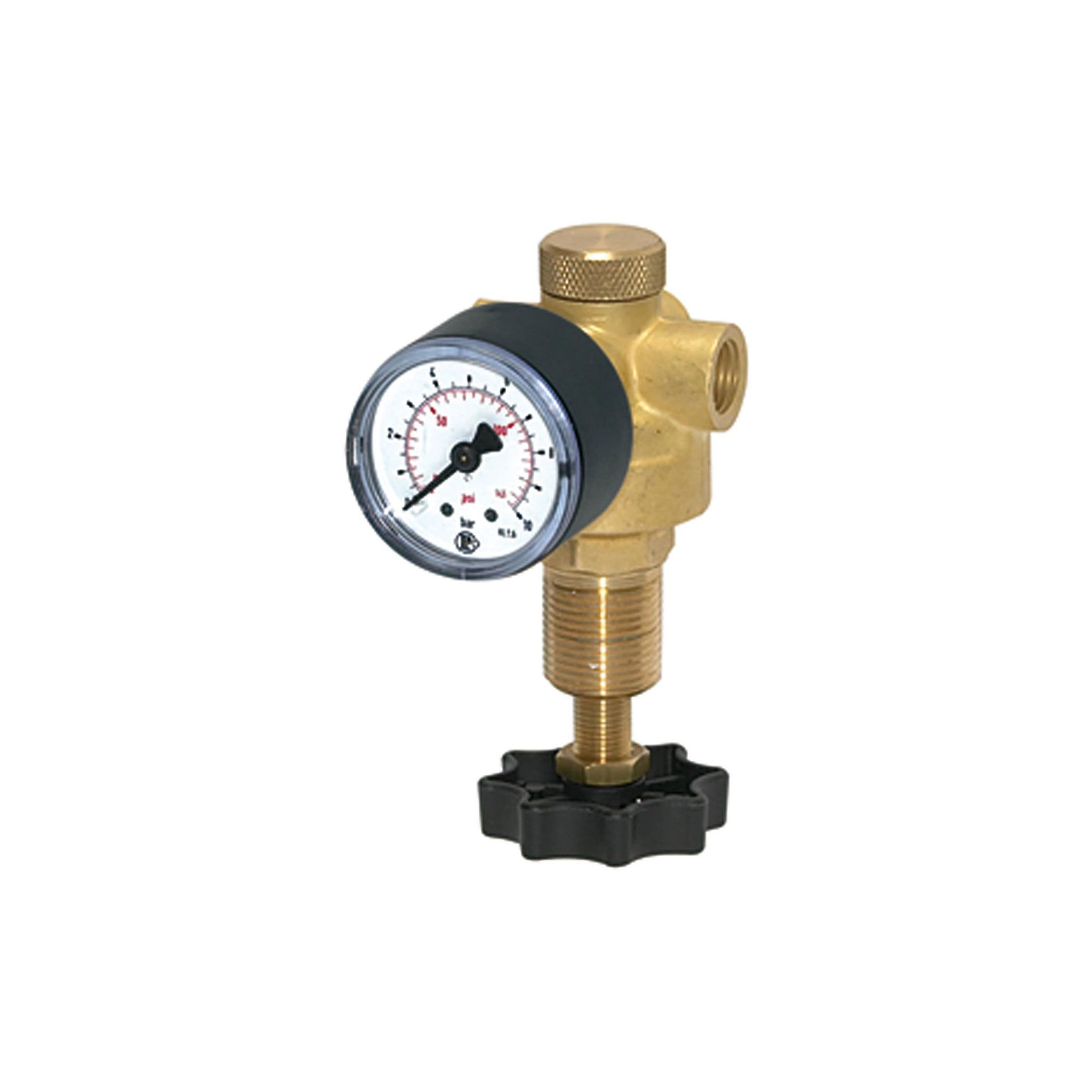 Pressure regulator for water, pressure gauge, G 1/4, 0.5 - 6 bar