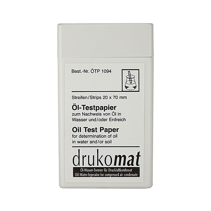 Oil test paper (50 strips), for oil water separator »drukosep«