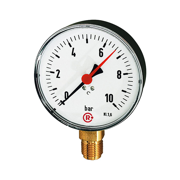 Standard pressure gauge, radial bottom, G 1/2, -1 / 0 bar, Ø 80