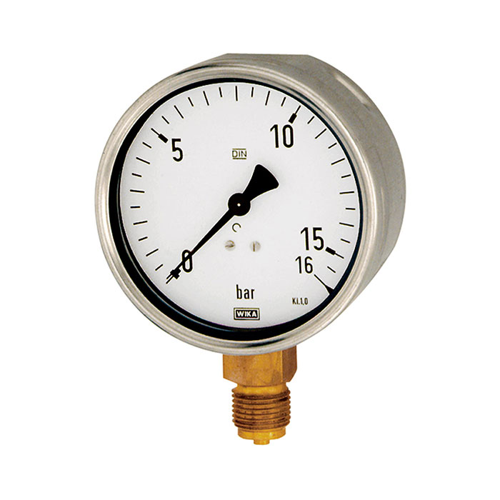 Pressure gauge, robust design, G 1/2, -1 / +1.5 bar, Ø 100