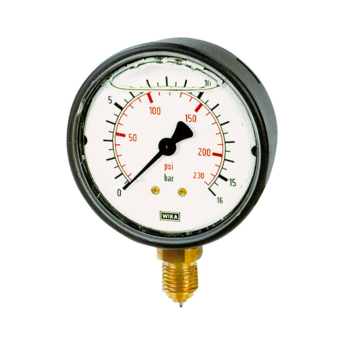 Glycerine pressure gauge, radial bottom, G 1/4, -1 / 0 bar, Ø 63