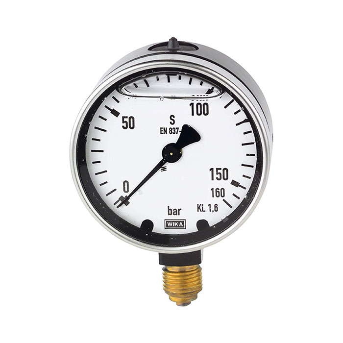 Glycerine pressure gauge, radial bottom, G 1/4, -1 / 0 bar, Ø 63