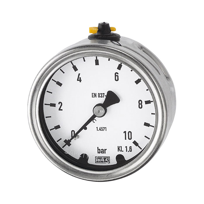 Pressure gauge, CrNi steel, rear centric, G 1/4, 0 - 6 bar, Ø 63