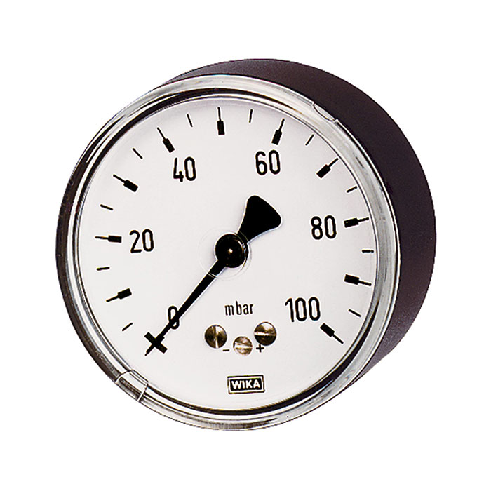 Capsule pressure gauge, rear centric, G 1/4, 0 - 40 mbar, Ø 63