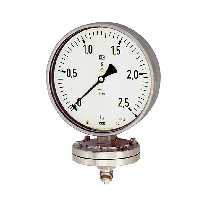 Diaphragm pressure gauge, Chemical design, G 1/2, 0-10 bar, Ø 100