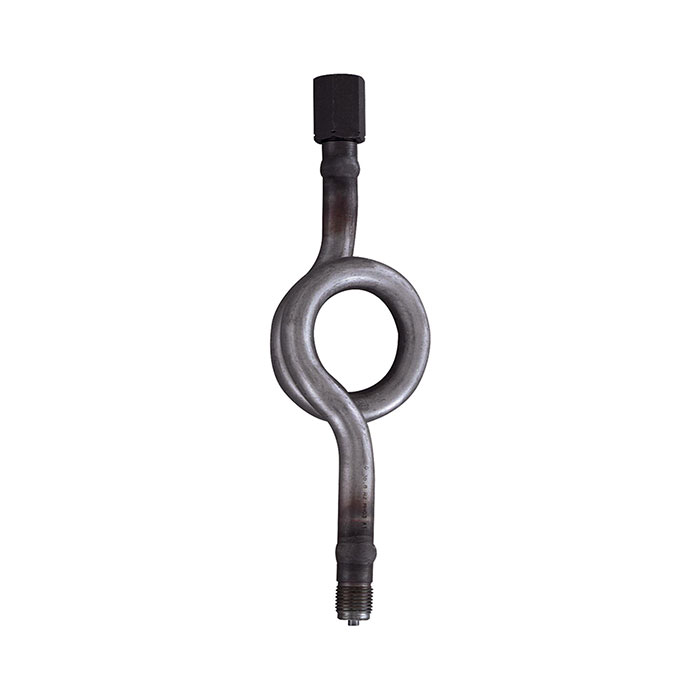 Syphon in circular shape, connection tapss, G 1/2, CrNi steel