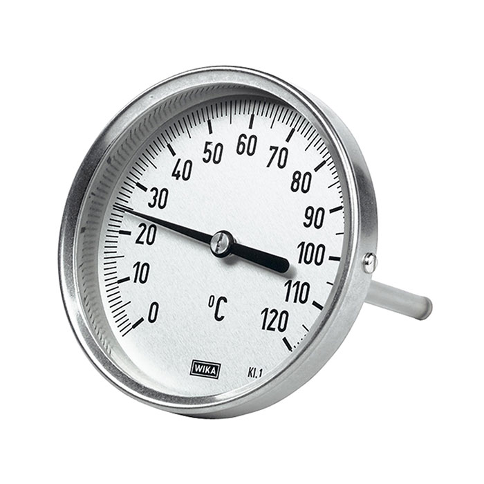 Bi-metallic thermometer, rear, L1=63 mm / L2=43 mm, Ø 63