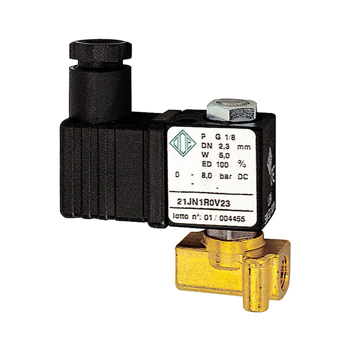 2/2-solenoid valve,NC,dir. operated,230V,50Hz,FPM,G1/8,PN0-18bar