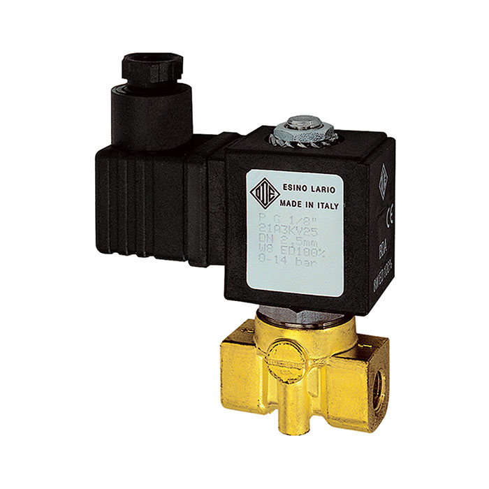 2/2-solenoid valve,NC,dir. oper.,230-240V,50-60Hz,G1/4,PN0-14bar