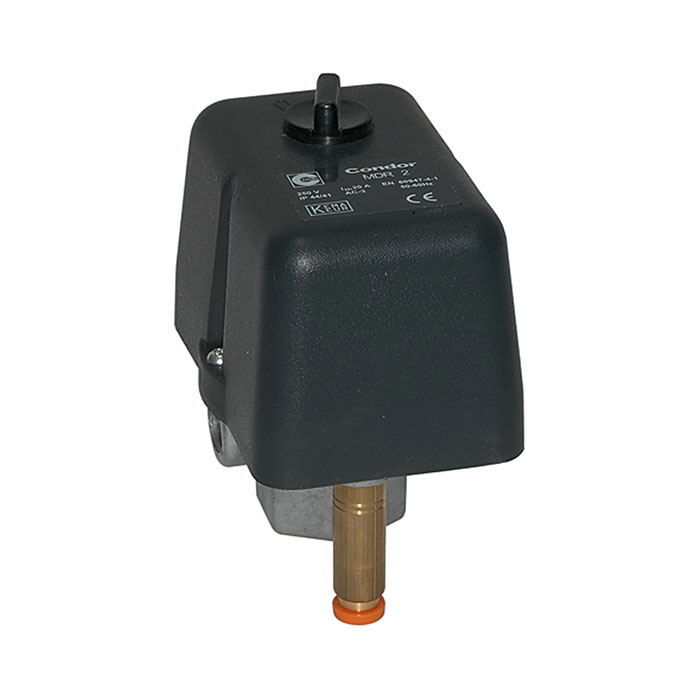 Pressure switch for compressors, AC design, G 1/4, 4 - 12 bar