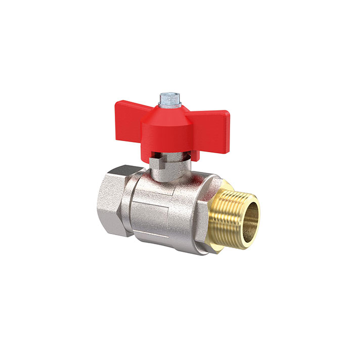 Ball valve, Standard type, IT/ET, nickel-plated brass, G 3/4