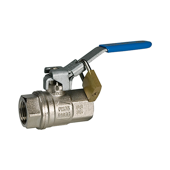 Ball valve, lockable, without venting hole, Rp 1/4