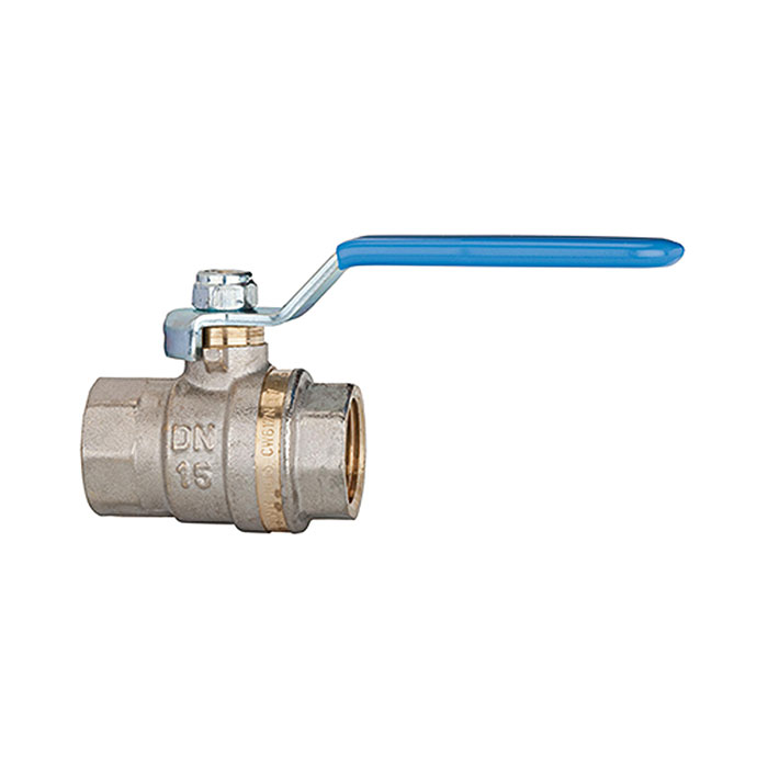 Ball valve standard design, blue steel lever, IT/IT, G 3/8