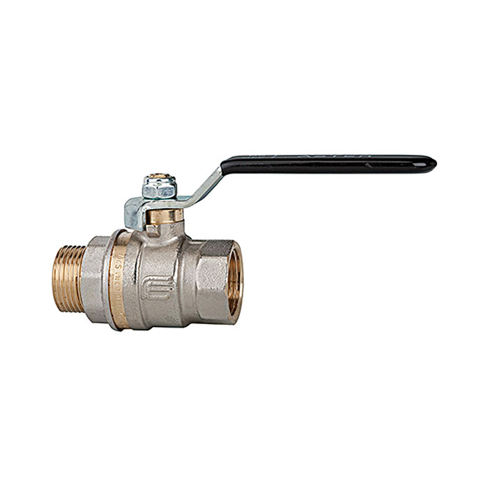 Ball valve standard design, black steel lever, IT/ET, G 3/8