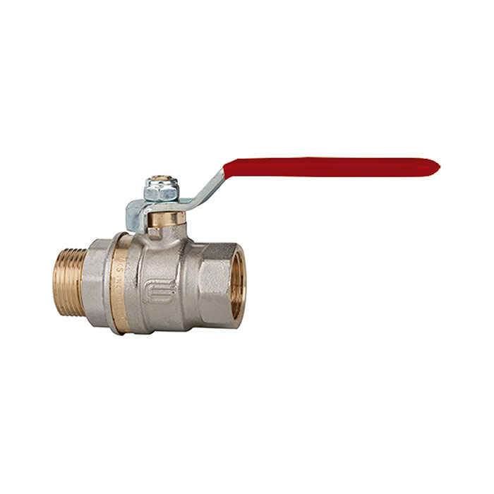 Ball valve standard design, red steel lever, IT/ET, G 1/4