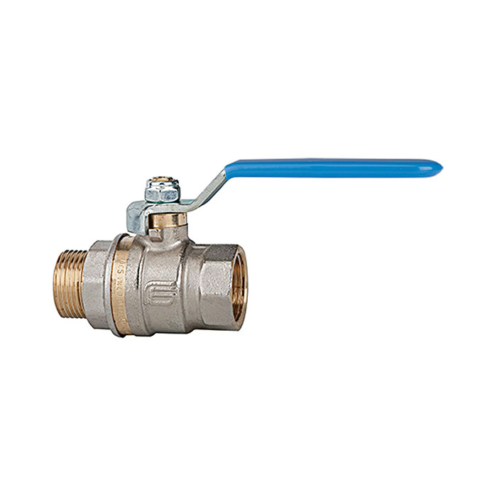 Ball valve standard design, blue steel lever, IT/ET, G 1/4