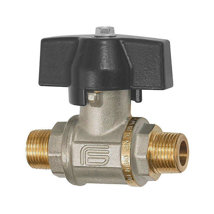 Ball valve heavy duty design, Butterfly handle, ET/ET, R 3/8