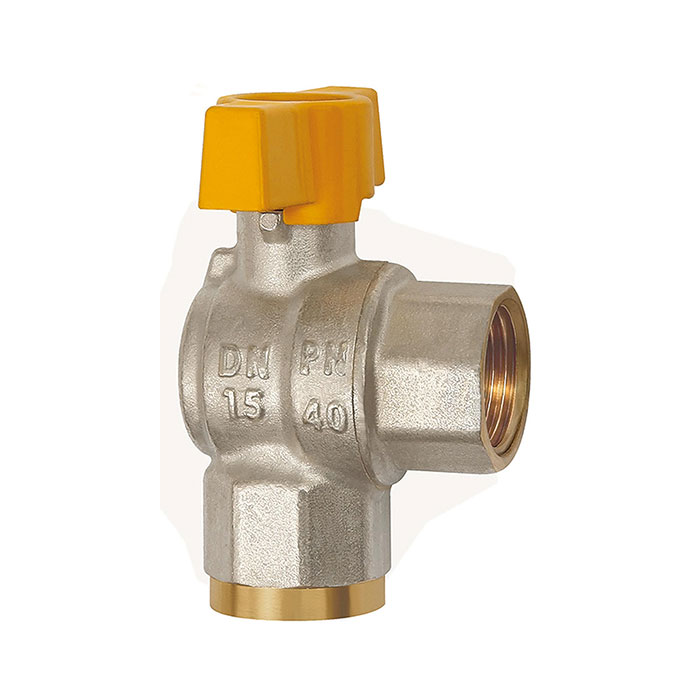 Rectangular ball valve, nickel-plated brass, IT/IT, Rp 3/4