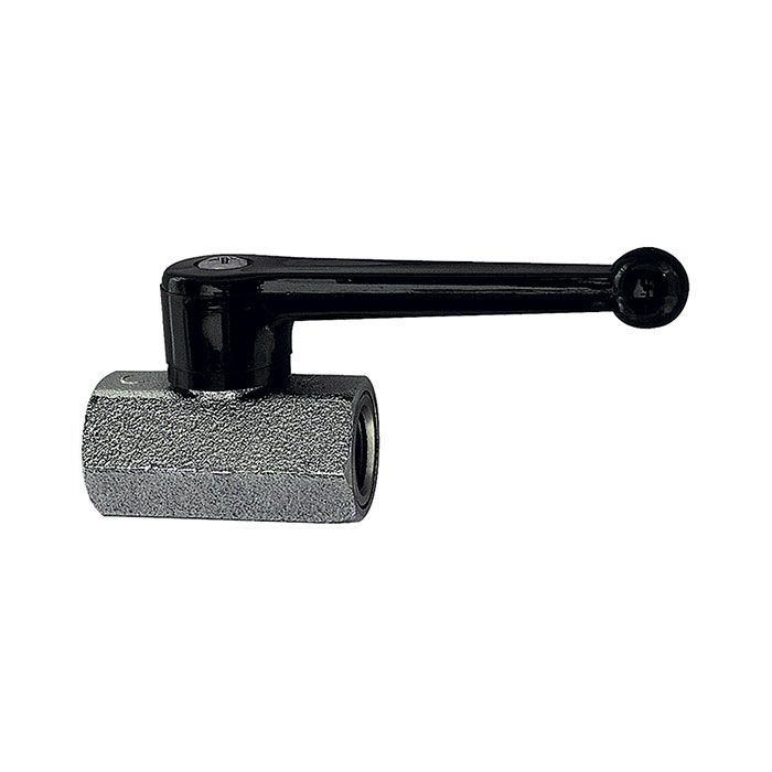 Mini ball valve, Sand blasted, Manual lever, G 1/4 IT