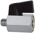 Mini ball valve, Smooth surface nickel-plated brass G1/8IT/ET DN8