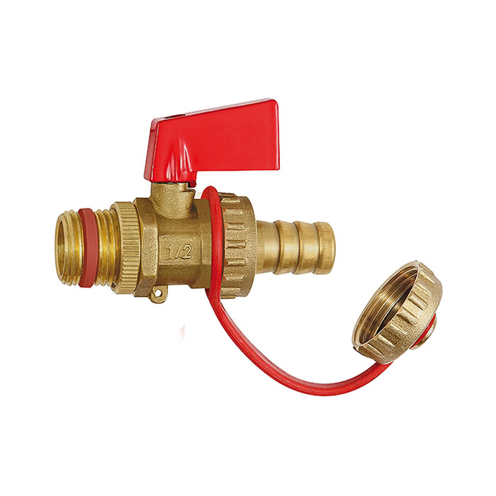 KFE ball valve, bright brass, G 1/2, Sleeve I.D. 13