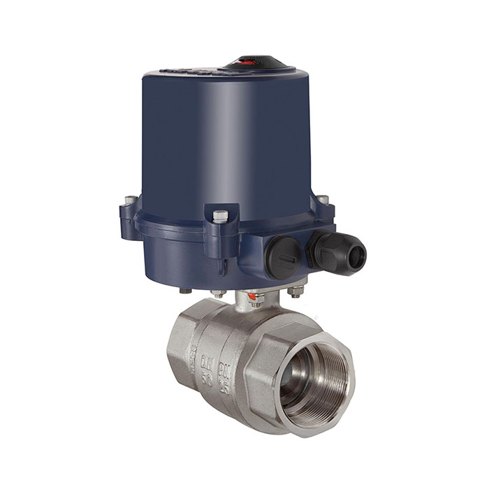 Brass ball valve, Electr. actuation drive, 230 V AC, 50 Hz, Rp 2