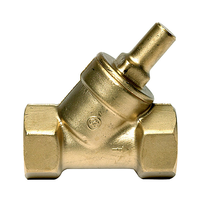 Check valve, Inclined seat design, Brass, Rp 3/8, 0.5 bar