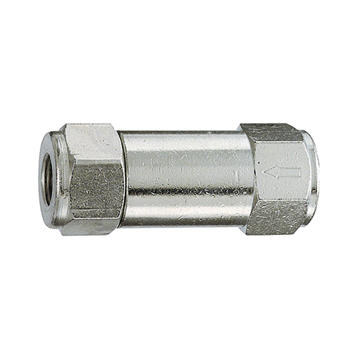 Check valve, Small design, nickel-plated brass, M5, 0.2 bar