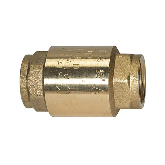 Check valve, Full passage, Brass, G 1/2, 0.01 - 0.03 bar