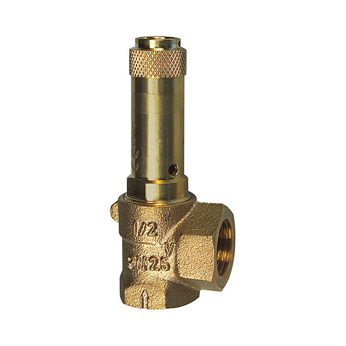 Corner safety valve, liquids, G 1/2, Trigger pressure 1.1 bar