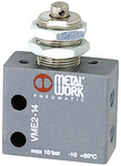 3/2-way mini valve, Mechanical, Tappet panel mounting,NC 4mm side