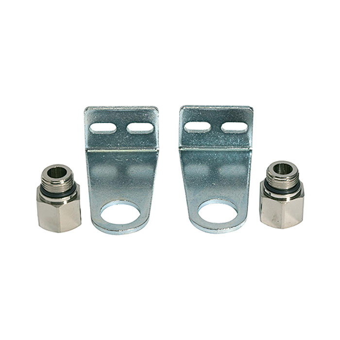 Mounting bracket set for way valves, Height 120 mm, G 1/8