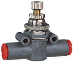 Unidirect. flow control valve, Flow one-sided, hose-hose, hose Ø6