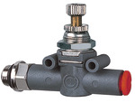 Unidir. flow contr.valve Flow one-sided, thread-hose, G1/8 hoseØ6