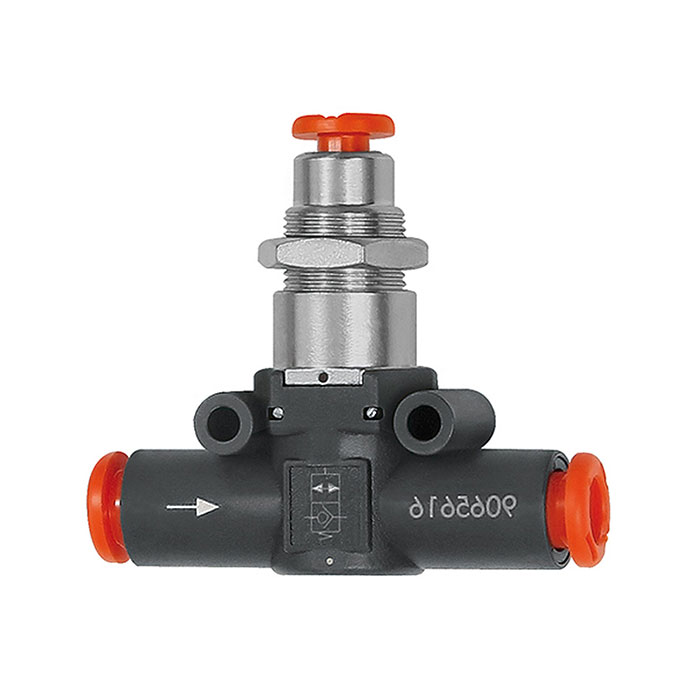 Pneumatically releasable check valve »lineonline« for hose Ø 8 mm