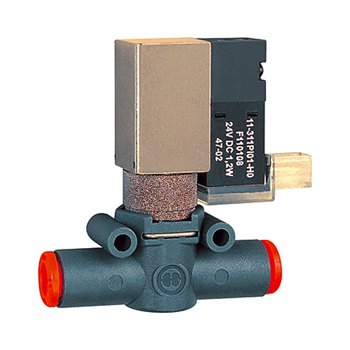 3/2-way solenoid valve »lineonline« silenced venting, Hose Ø8, NC