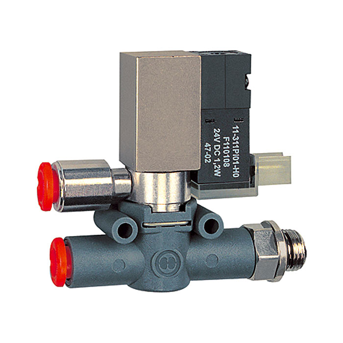 3/2-way solenoid valve controlled venting G 1/8 NC hose 6