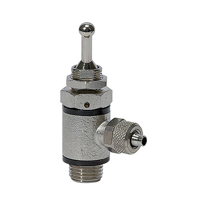 3/2-way toggle lever valve, Hose side, Quick connector, G 1/8