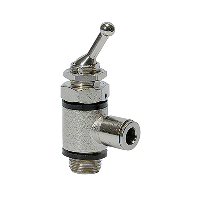 3/2-way toggle lever valve, Hose side, Push-in connector, G 1/8