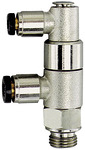 Stopper valve pneumatically actuated, G 1/2, Plug connector 12/4