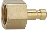 Nipple for couplings I.D. 2.7, bright brass, M5 IT, AF 7