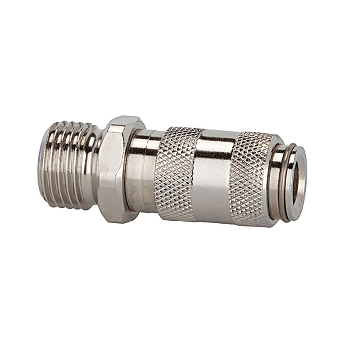 Quick-connect coupl. I.D. 2.7 nickel-plated brass, G 1/8 ET