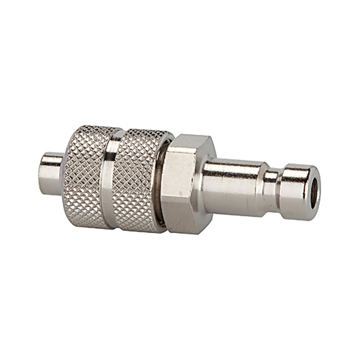 Nipple for couplings I.D. 2.7, nickel-plated brass, for hose 4x3