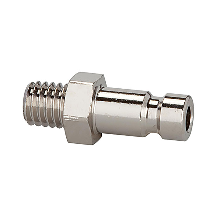 Nipple for couplings I.D. 2.7, nickel-plated brass, M5 ET